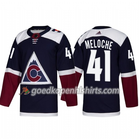 Colorado Avalanche Nicolas Meloche 41 Adidas 2018-2019 Alternate Authentic Shirt - Mannen
